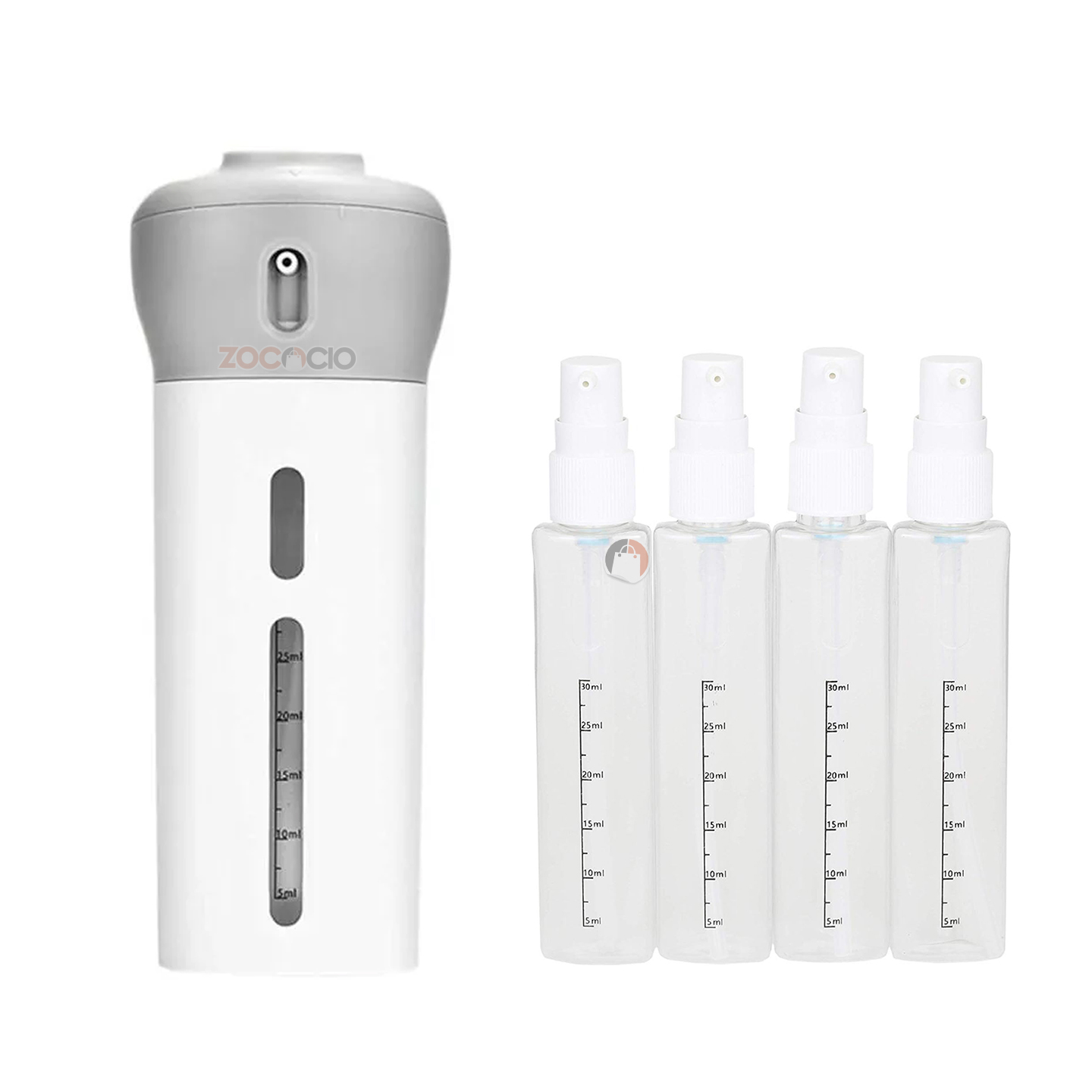 Vista 6 de Dispensador Viajero 4 En 1 Jabón Liquido - COLOR: Rosa